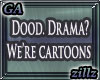 Dood Drama Silver sticker